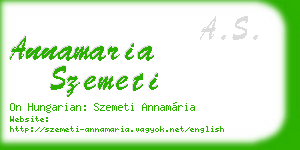 annamaria szemeti business card